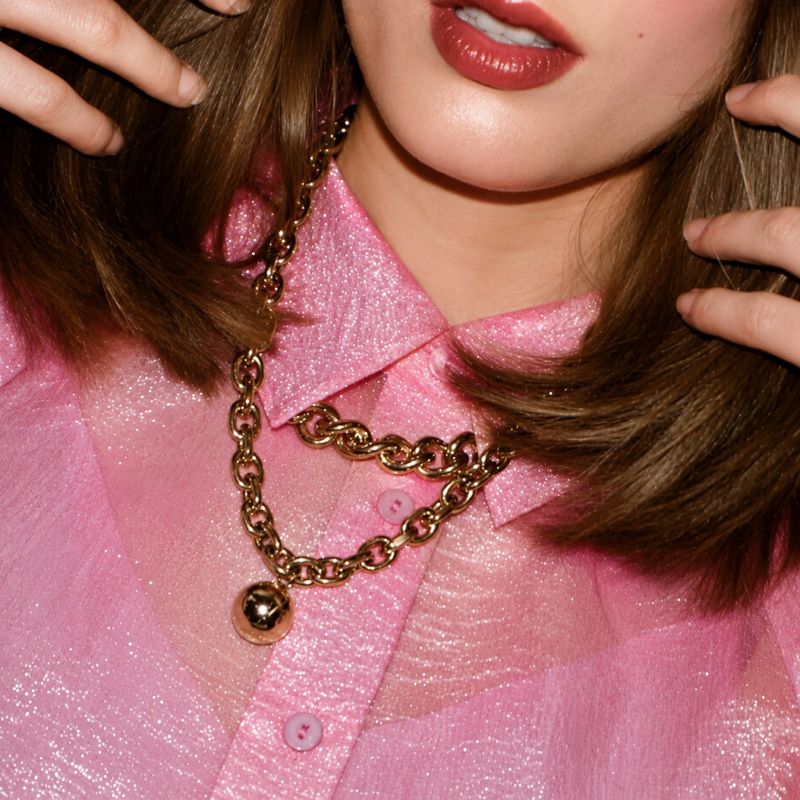 DANSK Chunky Gold Chain Necklace – Gullbelagt halskjede