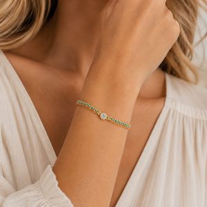 Hovedbilde Bella Armb&aring;nd – Gullbelagt med Turkise ...