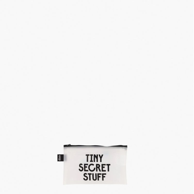 LOQI Secret Stuff Zip Pockets – transparente oppbevaringsmapper i 3 størrelser